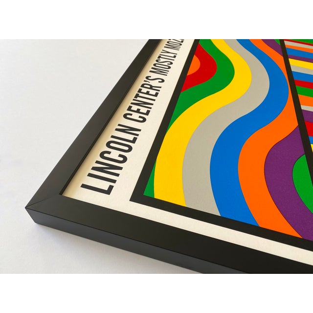 1990s Sol LeWitt Vintage 1998 Modernist Silkscreen Print Limited Edition Framed Extra Large " Mostly Mozart Festival " Lincoln Center Poster For Sale - Image 5 of 18