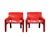 Red Set of Red Vicario Chairs by Vico Magistretti for Artemide, Italy, 1970s For Sale - Image 8 of 8