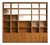Vintage Floor-to-Ceiling Modular Bookcase Library Wall Unit – Honey Oak For Sale