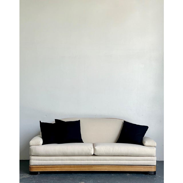 Vintage Stacked Reed Arched Sofa For Sale - Image 13 of 18