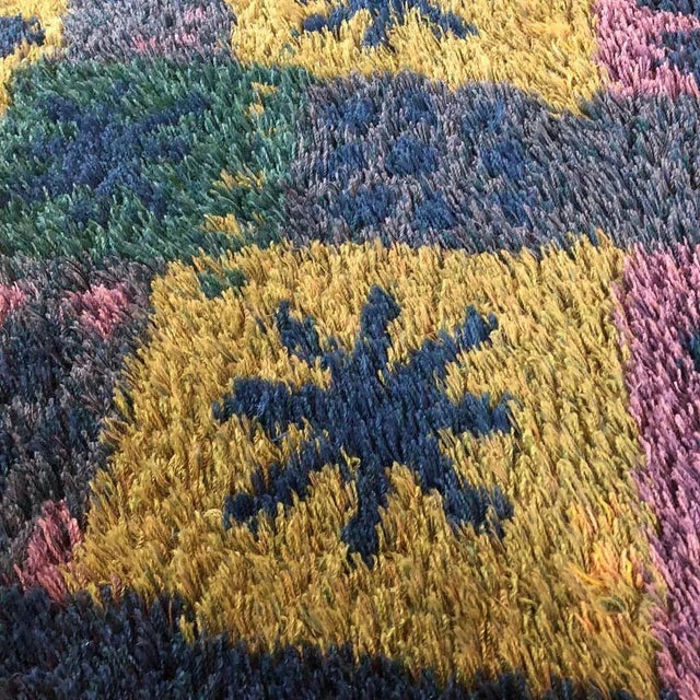 Extra Large Scandinavian Rya Rug by Arne Lindaas for Sellgren As For Sale - Image 15 of 18