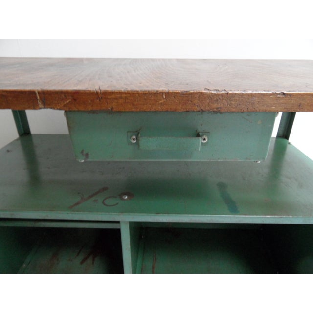 Vintage Industrial Work Bench, 1950s For Sale - Image 4 of 11