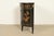 Imperial Furniture Grand Rapids French Regency Chinoiserie Black Lacquered Hand Painted Demilune Cabinet, Circa 1940s For Sale - Image 14 of 16