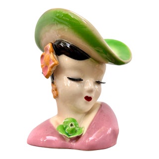 Mid 20th Century Ladies Head Vase For Sale