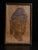 Beautiful framed Buddha temple stone rubbing featuring a serene Buddha portrait in earthy bronze, brown, and charcoal...