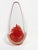 Orient & Flume Red Studio Art Glass Teardrop Sculpture – Signed 1994, Ruby Inclusion For Sale - Image 4 of 10