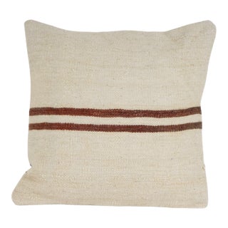 Striped Turkish Hemp Kilim Pillow Cover For Sale