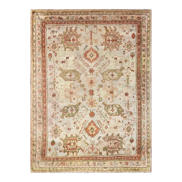 Antique Turkish Oushak Carpet For Sale