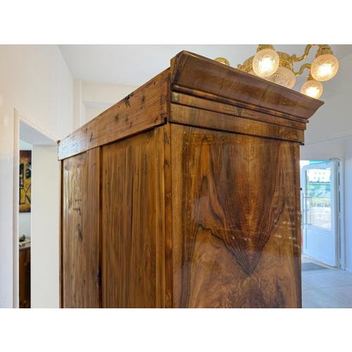 Antique Empire Column Cabinet in Walnut For Sale - Image 12 of 18