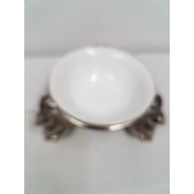 Ceramic Serving Bowl With Three Bunnies Stand Wonderful for a centerpiece or for serving - perhaps carrots. Measurements:...