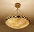 French Art Deco Alabaster and Bronze Pendant Light, 1930s For Sale - Image 16 of 18