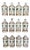 Set of 12 Late 19th Century Continental Porcelain Apothecary Jars For Sale