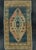 Blue Turkish Mini Rug Oriental Hand Knotted Vintage Rug 1'10" x 3'3" #20716 For Sale - Image 8 of 8