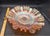 Art Deco Fenton Marigold 1910 Carnival Art Glass Stippled Rays 3-1 Ruffled Edge Serving Bowl Candy Dish For Sale - Image 3 of 9