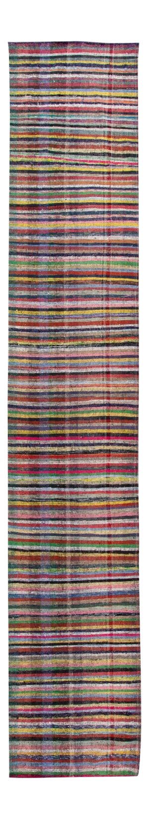 Vintage Flat-Weave Wool Runner