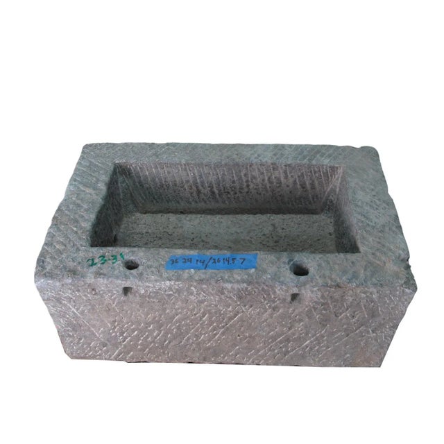 Late 19th Century Antique Long Hand Chiseled Stone Trough For Sale - Image 5 of 6