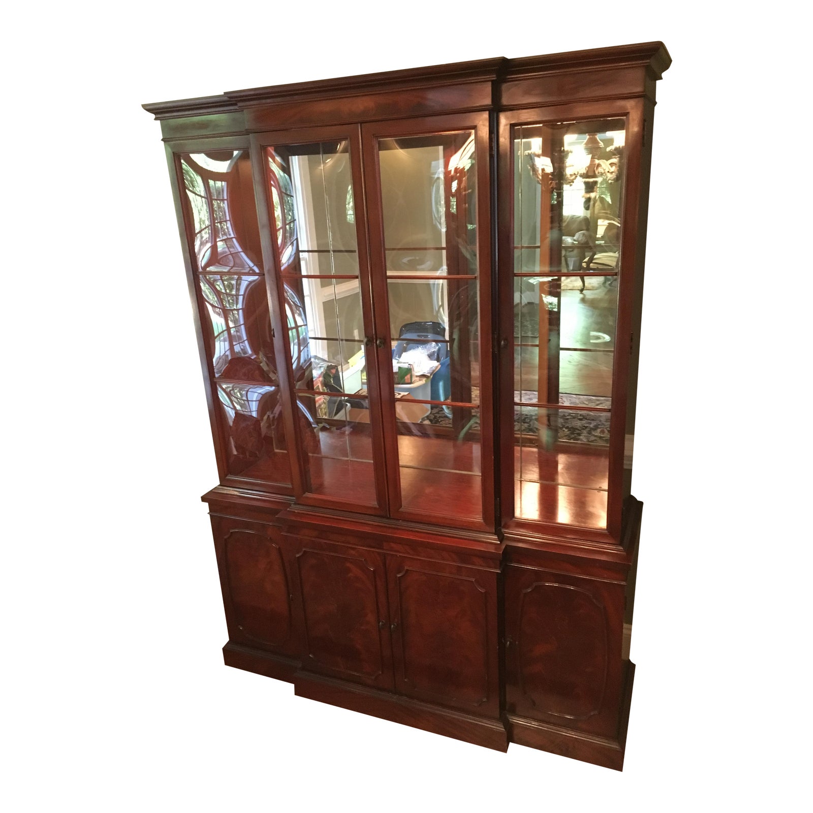 Flamed Mahogany Bubble Glass China Chairish