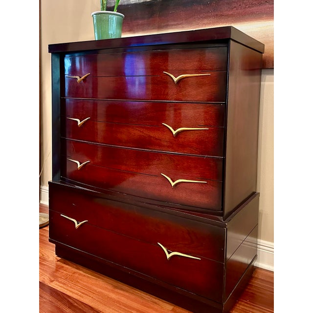 Art Deco 1950s Art Deco Chest of Drawers For Sale - Image 3 of 10