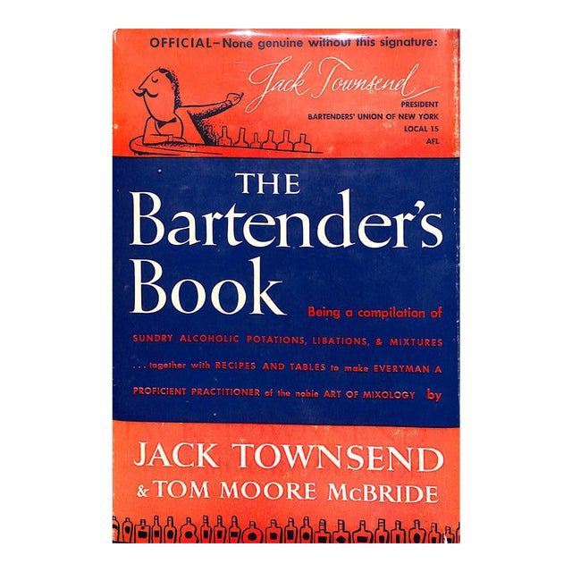 Jack Townsend "The Bartender's Book" Book For Sale
