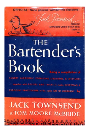 Jack Townsend "The Bartender's Book" Book