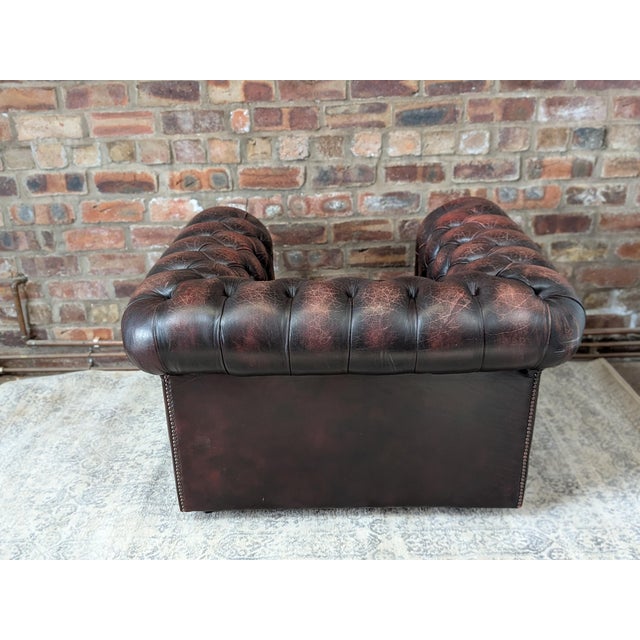 Chesterfield Club Chair in Leather For Sale - Image 7 of 14