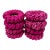 Vintage 90s Hot Pink Fabric Napkin - Rings (Set of 8) For Sale