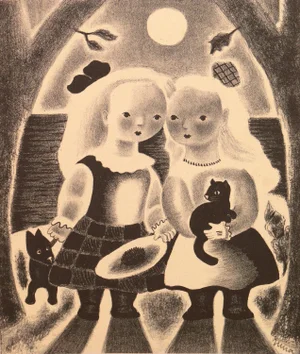 'Peggy and Dot', by Nura Ulreich, 1935 Art Student's League, Salon D'Automne, Art Deco, Paris