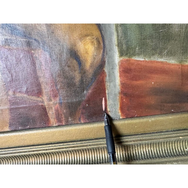 1960s Vintage Nude Woman Sitting – Oil on Canvas Painting, Framed For Sale - Image 9 of 11