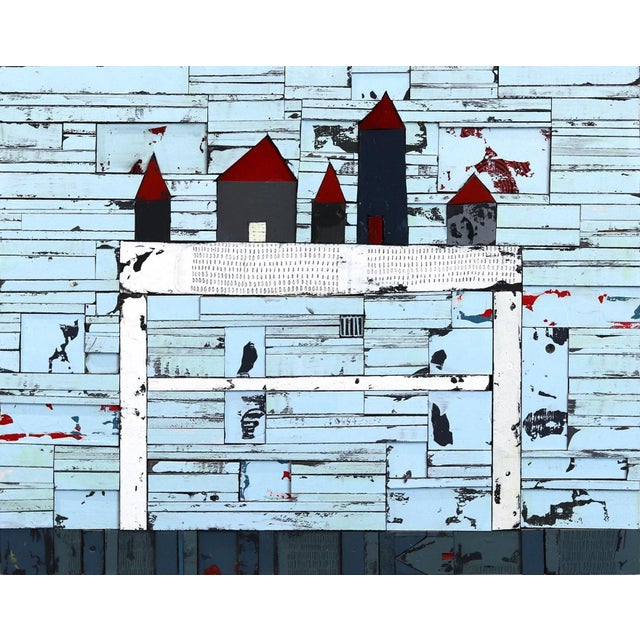 Our Town - Contemporary Abstract Acrylic Painting by Rebecca Klundt For Sale