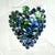 Vintage Art Glass Crystal Heart Brooch 1950s For Sale - Image 4 of 10