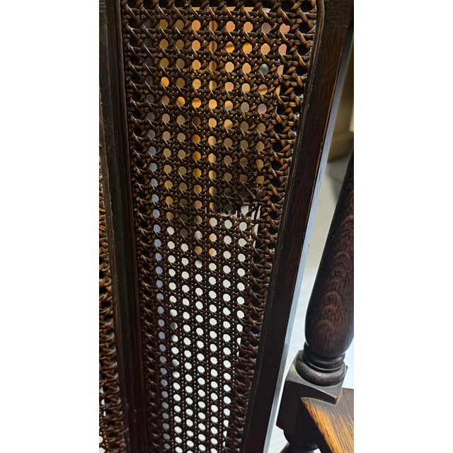 Stickley Bros. Co Grand Rapids Mission Oak Cane-Back Rocking Chair For Sale - Image 9 of 11