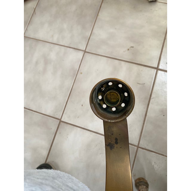 Metal Mid 20th Century Pair Attr Lester Berry Brass Candle Wall Sconces For Sale - Image 7 of 7