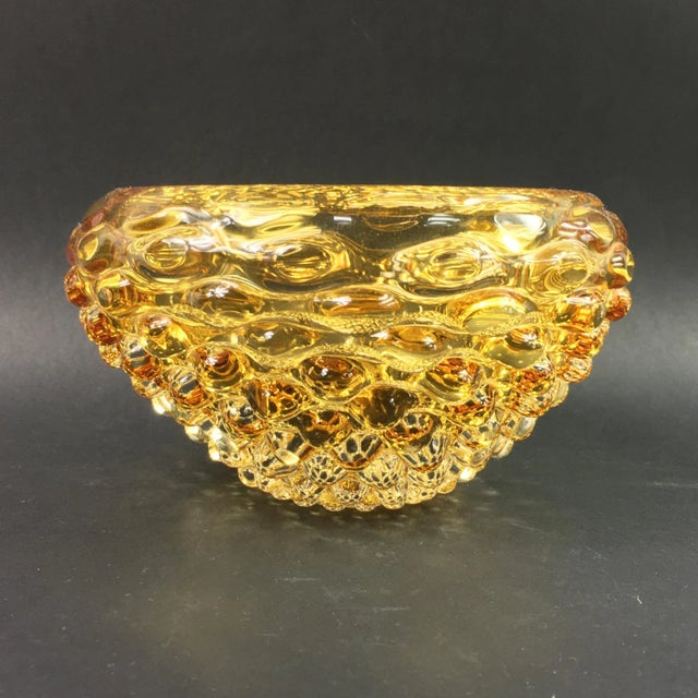 Vintage Murano "Lenti" bowl designed by Ercole Barovier for Barovier & Toso in the 1940s. Crafted of fine quality Italian...
