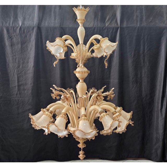 Vintage Murano Chandelier, 1980s For Sale - Image 14 of 14