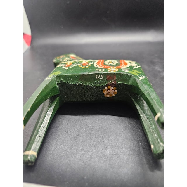 1970s Hand-Painted Wooden Dala Horse For Sale - Image 5 of 5