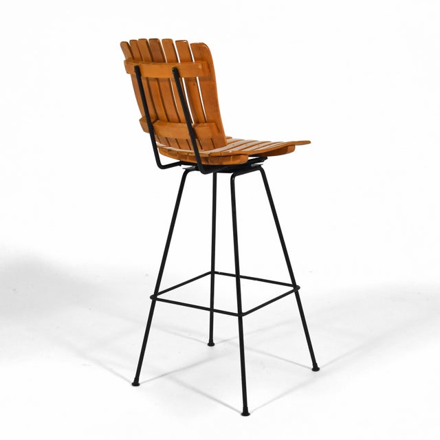 Brown Arthur Umanoff Bar Stools Set of Four For Sale - Image 8 of 10