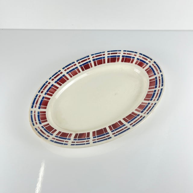 Art Deco Oval Platter from Badonviller, 1930s For Sale - Image 3 of 9