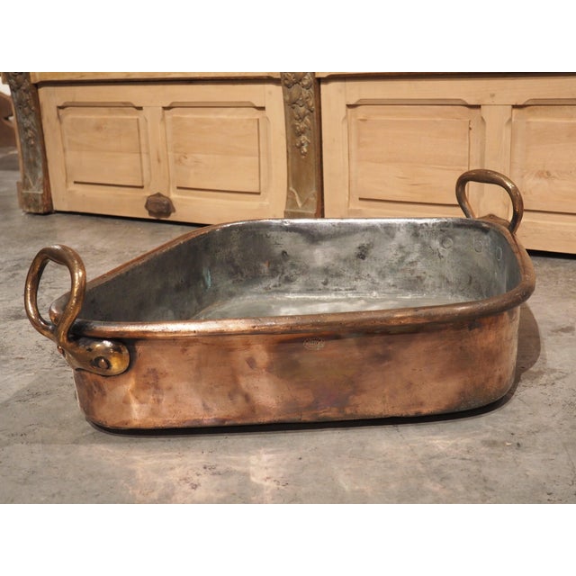 Heavy Antique French Copper Turbotiere Poacher, Maison Gaillard Paris, C. 1850 For Sale - Image 11 of 13