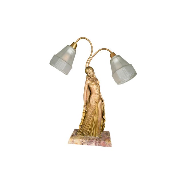 Art Deco Table Lamp by Georges van de Voorde, France, 1925 For Sale - Image 13 of 13