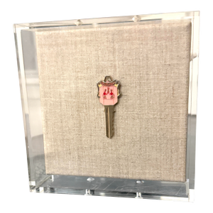 Vintage Au Bon Gout Palm Beach Framed Key