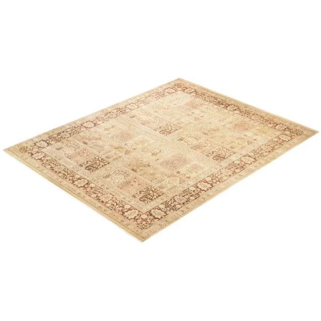 Ivory Mogul Collection Hand-Knotted Area Rug - Ivory 8' 4" x 10' 4" For Sale - Image 8 of 9