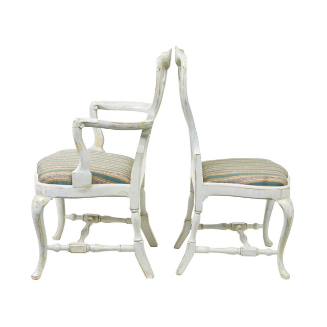 Queen Anne Lacquered Dining Chairs, 1920s, Set of 14 For Sale - Image 10 of 13