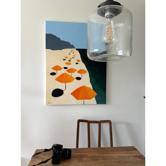 Orange "Orange Twist" Modern Original Oil Painting, by Jennifer Hohlfelder For Sale - Image 8 of 10