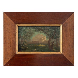 French School Artist, Sidi Abdallah Cherif Mausoleum in Tunis, Oil Painting on Board, 1888 For Sale