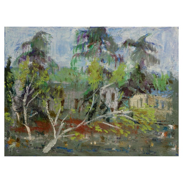 Giorgi Kukhalashvili, After Rain, 2022, Oil on Canvas For Sale