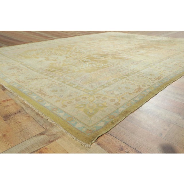 Textile Antique Indian Agra Rug - 09'09 X 12'05 For Sale - Image 7 of 10