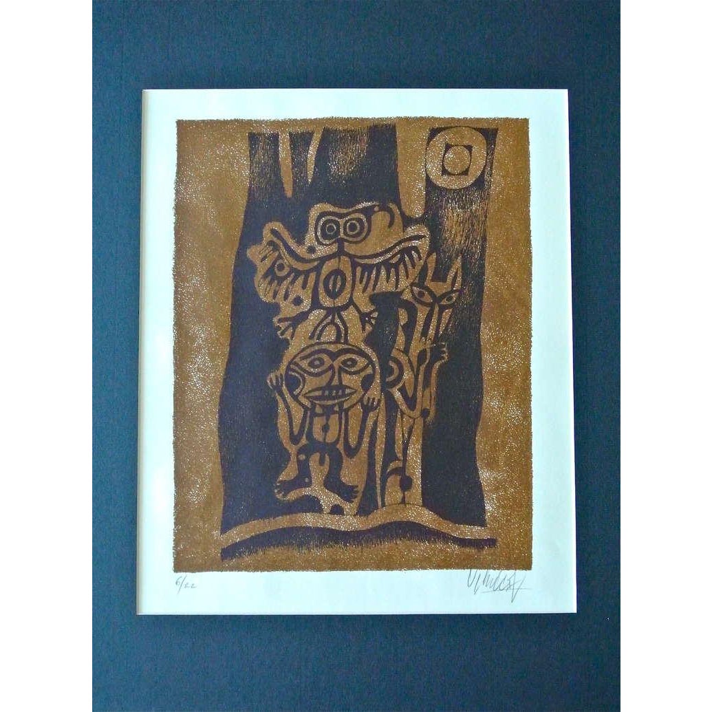Yargo De Lucca, Inuit-Inspired Silkscreen Print, 