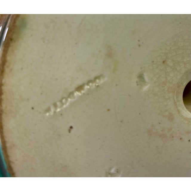 Cream Antique Wedgwood Majolica Match Striker Made in England - Circa 19th Century For Sale - Image 8 of 11