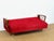 Wood Vintage Scandinavian Convertible Sofa in Wood and Fabric, 1960s For Sale - Image 7 of 17