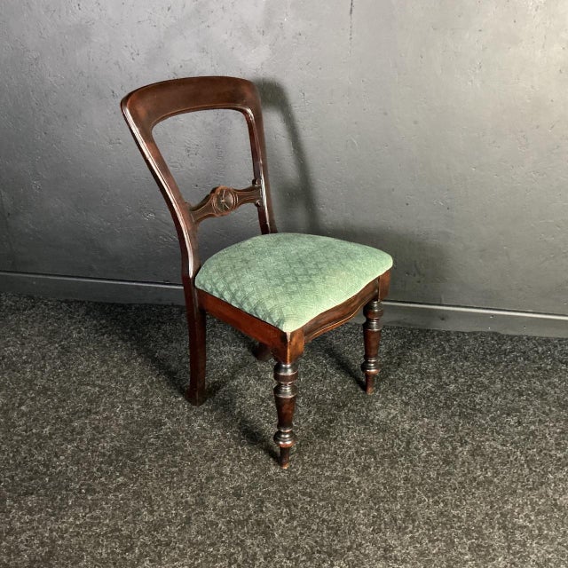 Antique Victorian Mahogany Dining Chairs, 1880, Set of 4 For Sale - Image 3 of 8